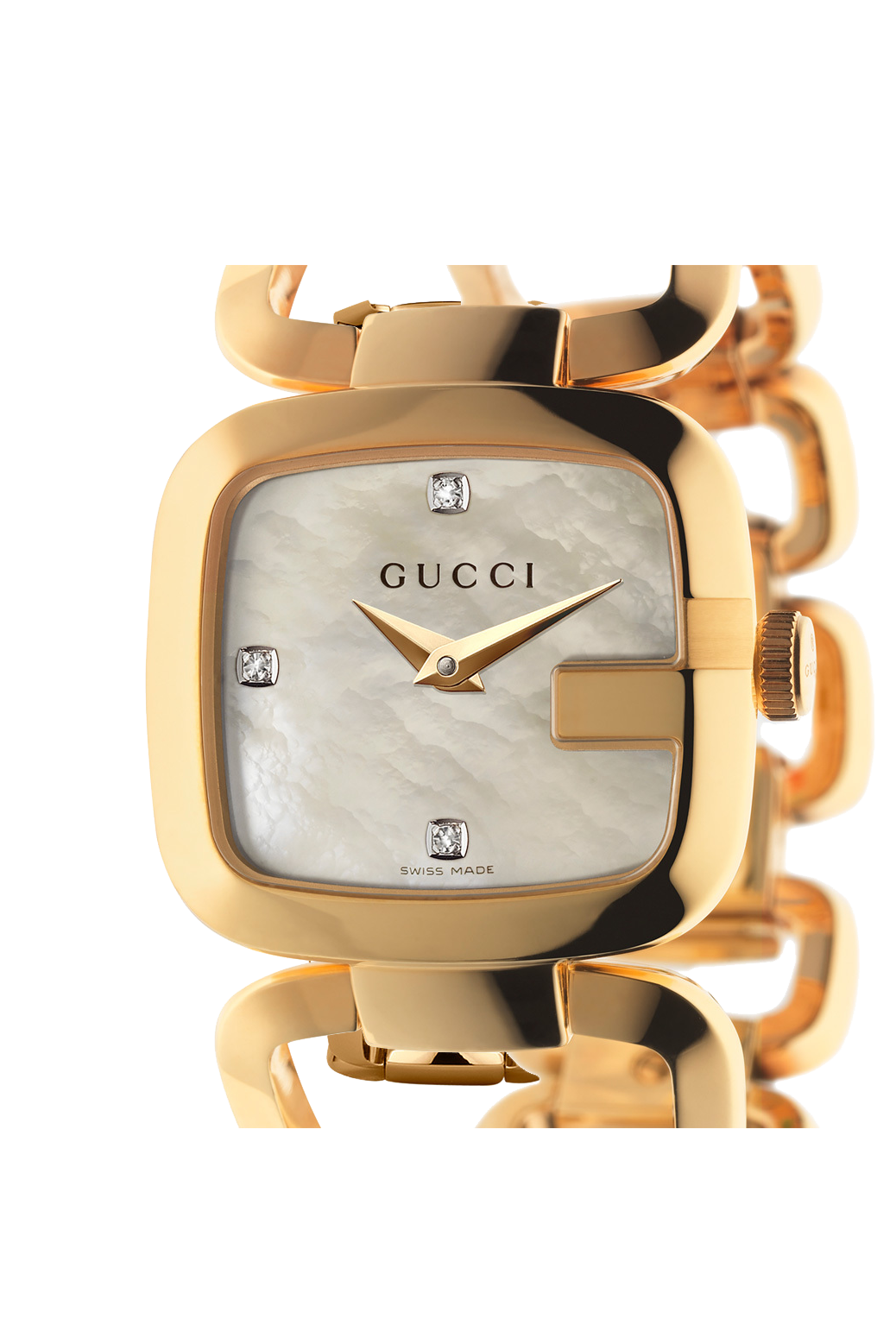 Gucci G Collection Diamond Gold Plated Ladies Watch