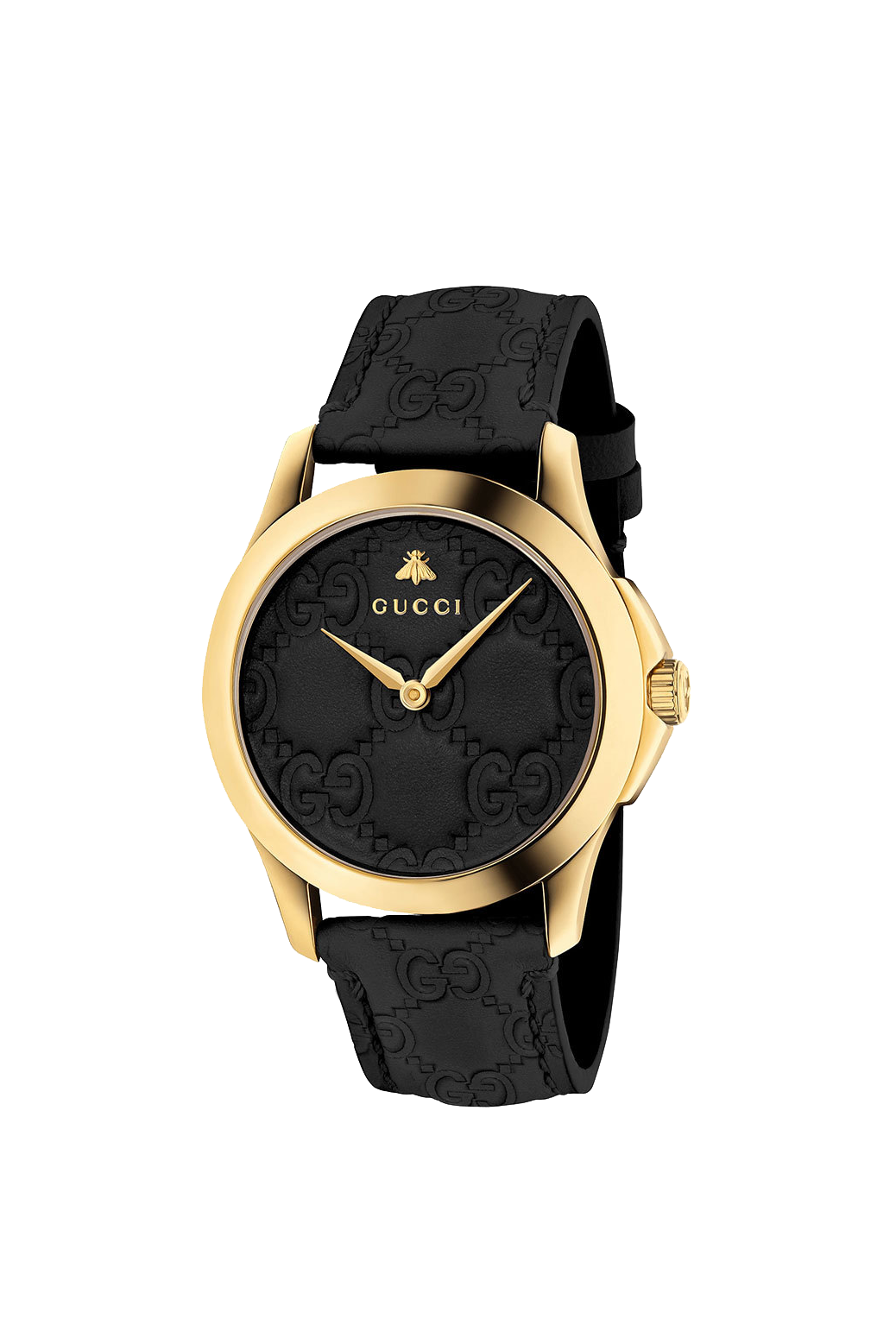 Gucci G Timeless Gold Plated Leather Watch