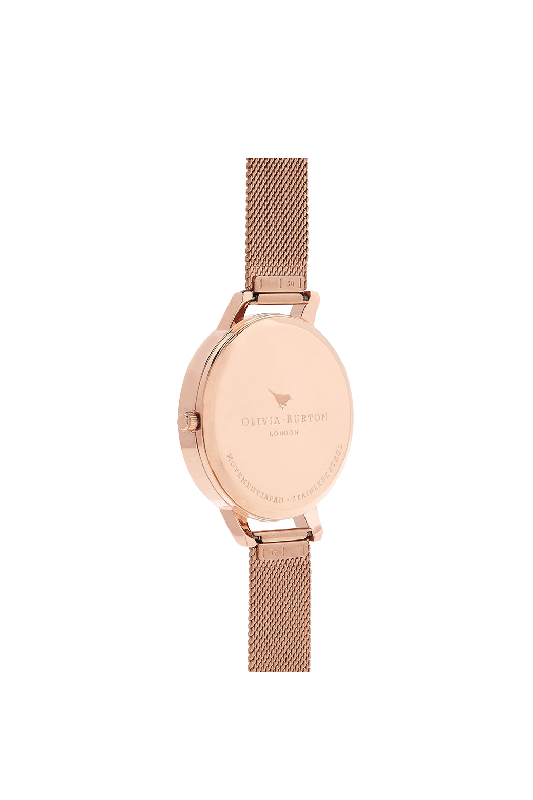 Olivia Burton Glasshouse Rose Gold Plated Mesh Ladies Watch